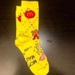 McDonald's Yellow Fun Character Socks